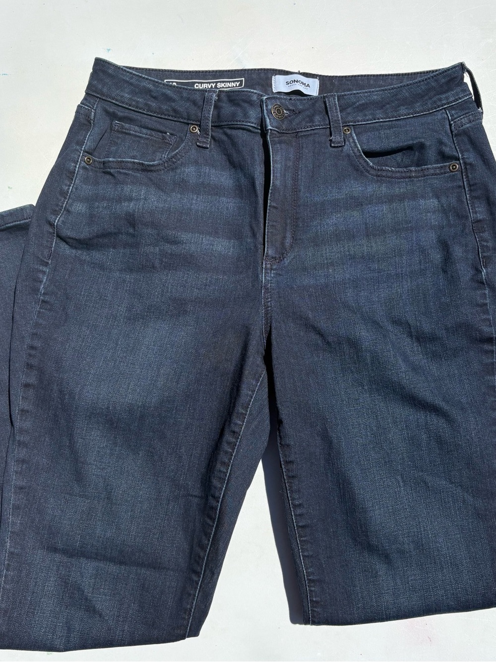 Sonoma Curvy Skinny Jeans in Dark Indigo 12
